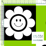 Smiley flowers fabric