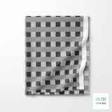 Grey gingham fabric