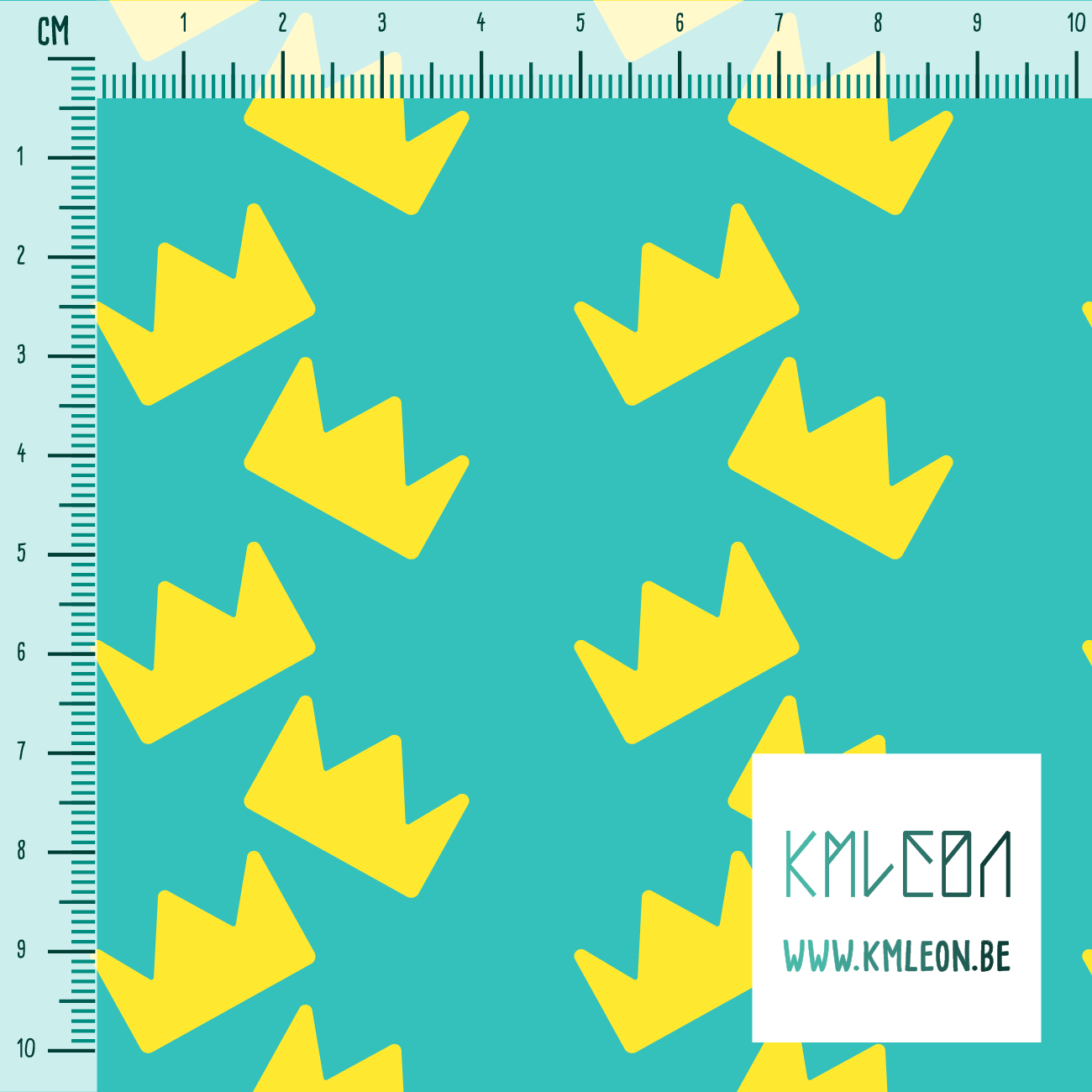 Yellow crowns fabric