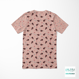 Ladybugs and flowers cut and sew t-shirt