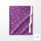 Purple leopard print fabric