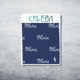 Personalised fabric in space blue