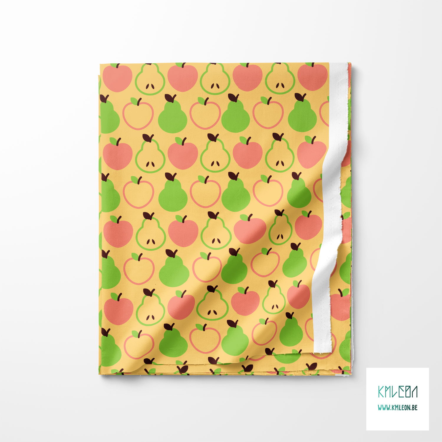 Peaches and pears fabric