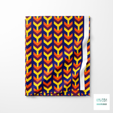 Orange, purple and yellow arrows fabric