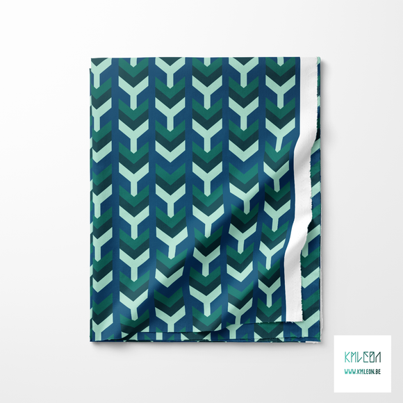 Green arrows fabric