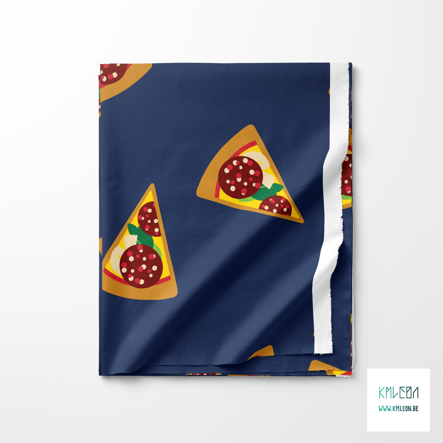 Pieces of pizza fabric