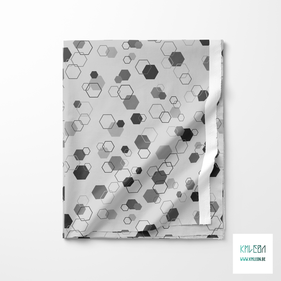 Random grey octagons fabric