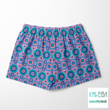 Retro octagons in blue, pink and teal fabric