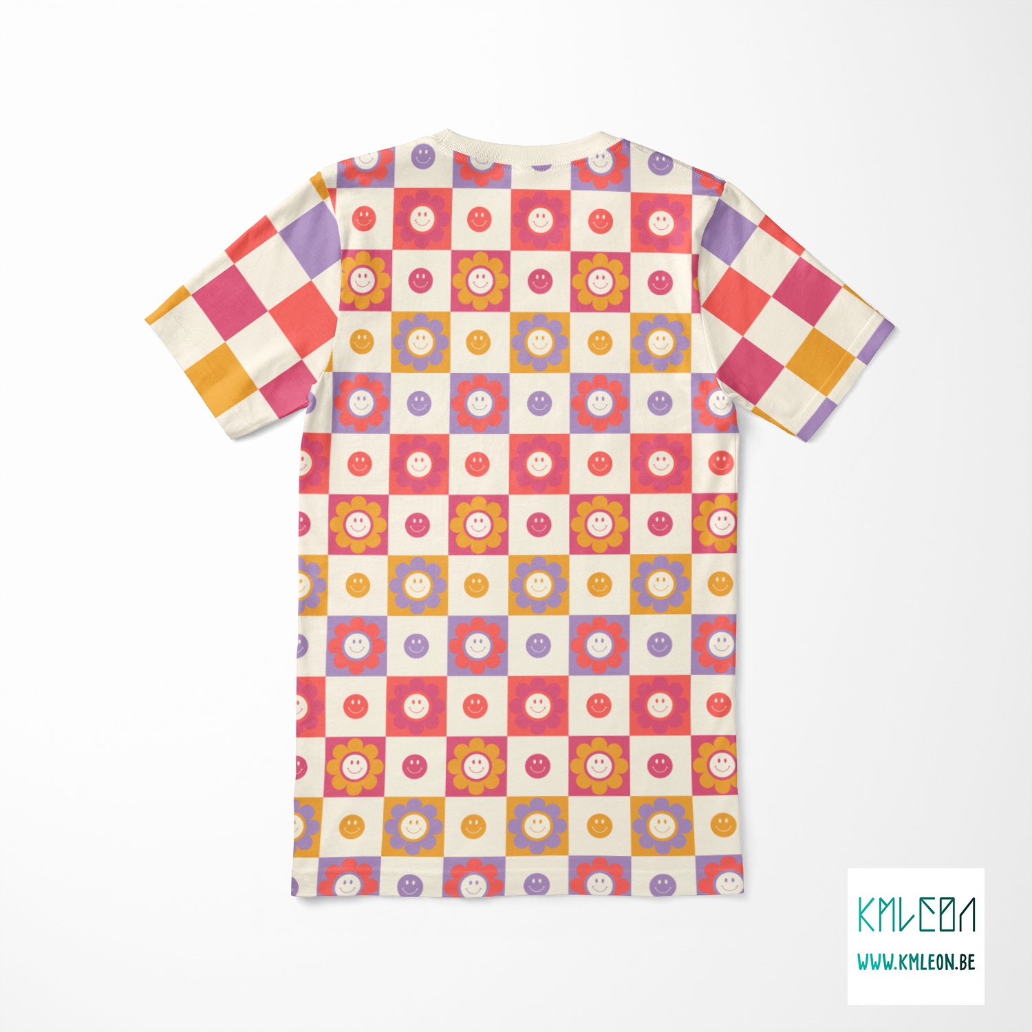 Smileys and flowers cut and sew t-shirt