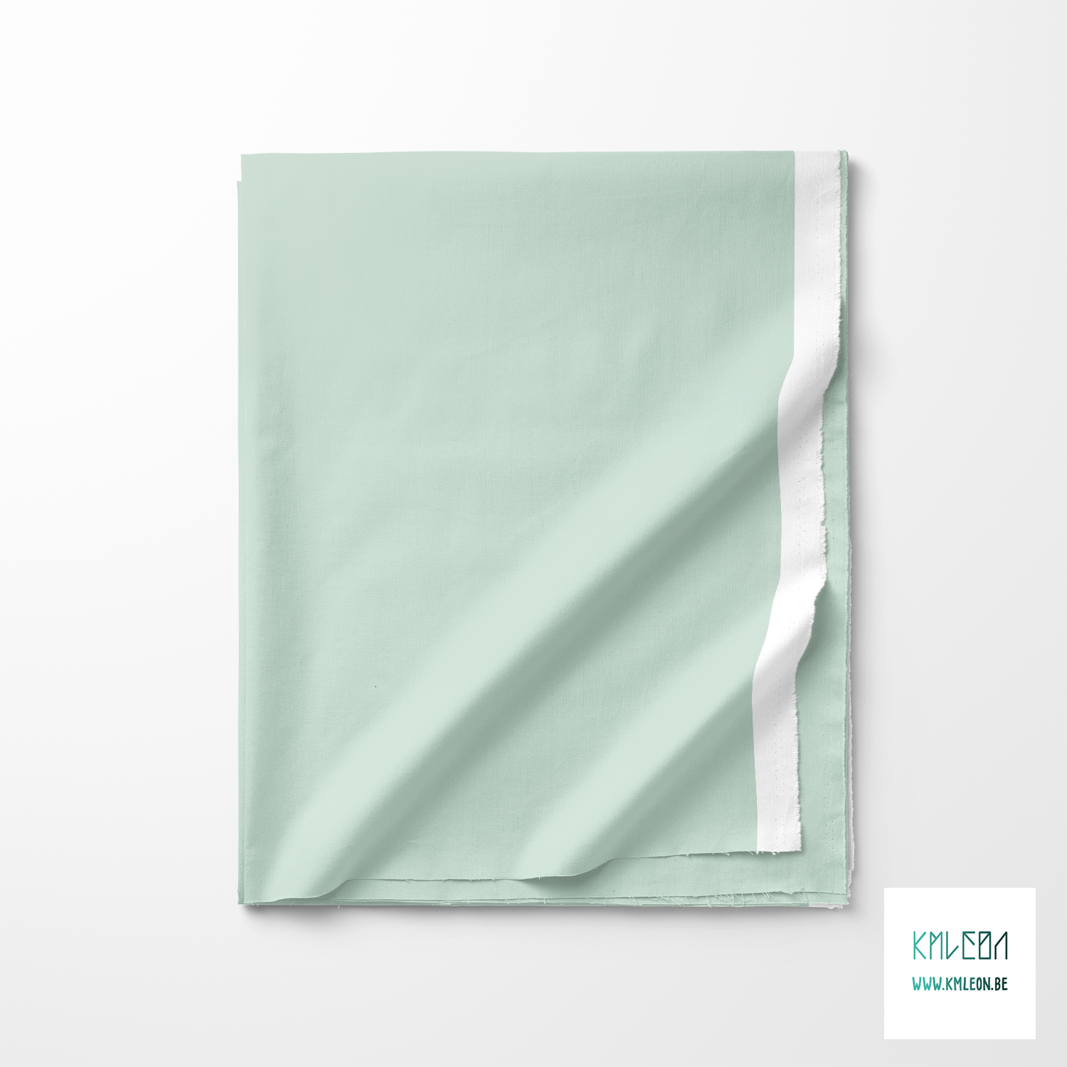 Solid soft mint fabric