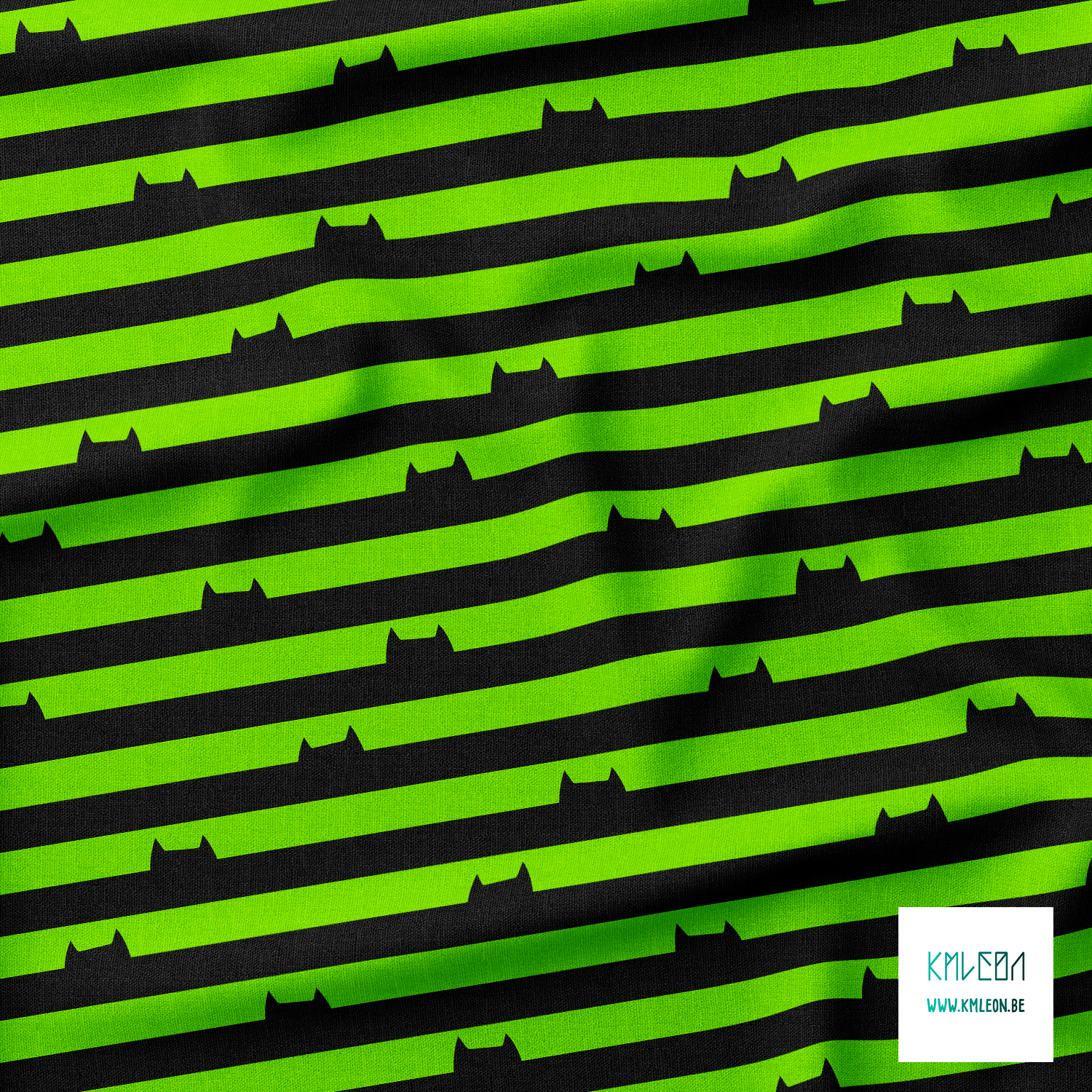 Stripes and cats fabric