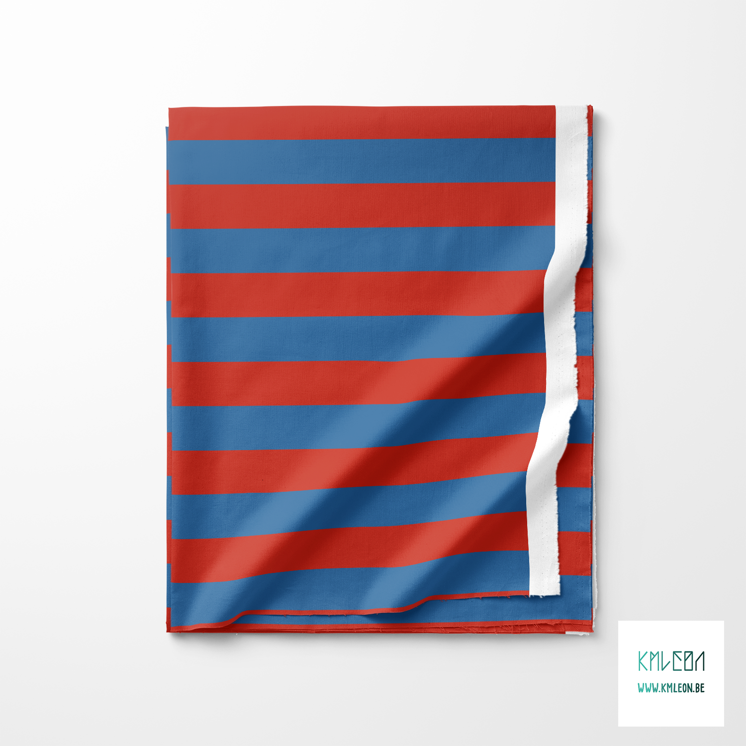 Blue and red stripes fabric