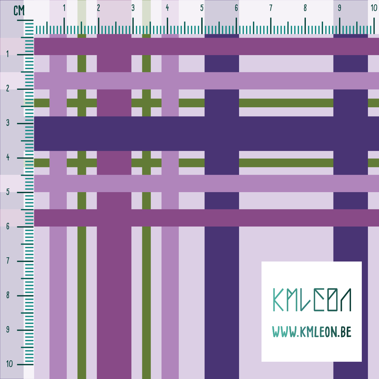 Purple and green tartan fabric