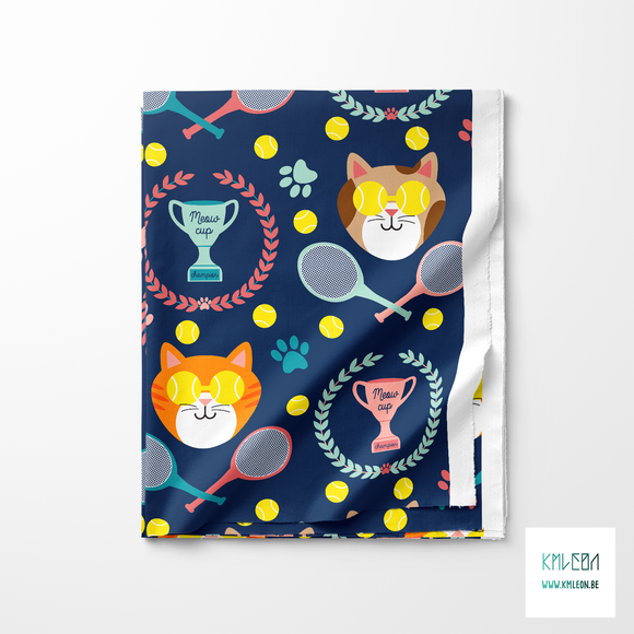 Tennis cats fabric