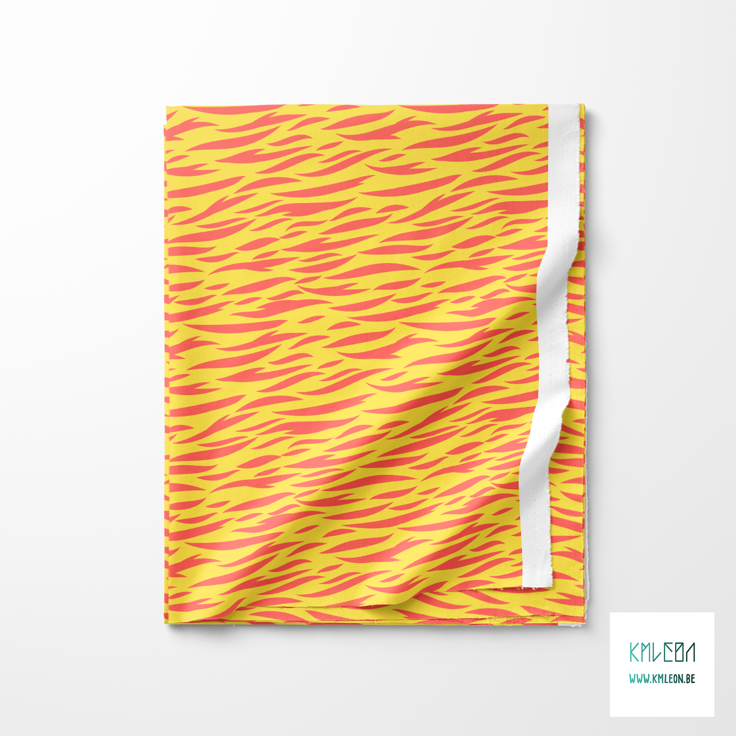 Coral tiger stripes fabric