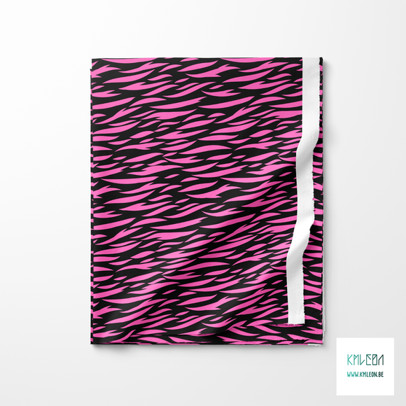 Pink tiger stripes fabric