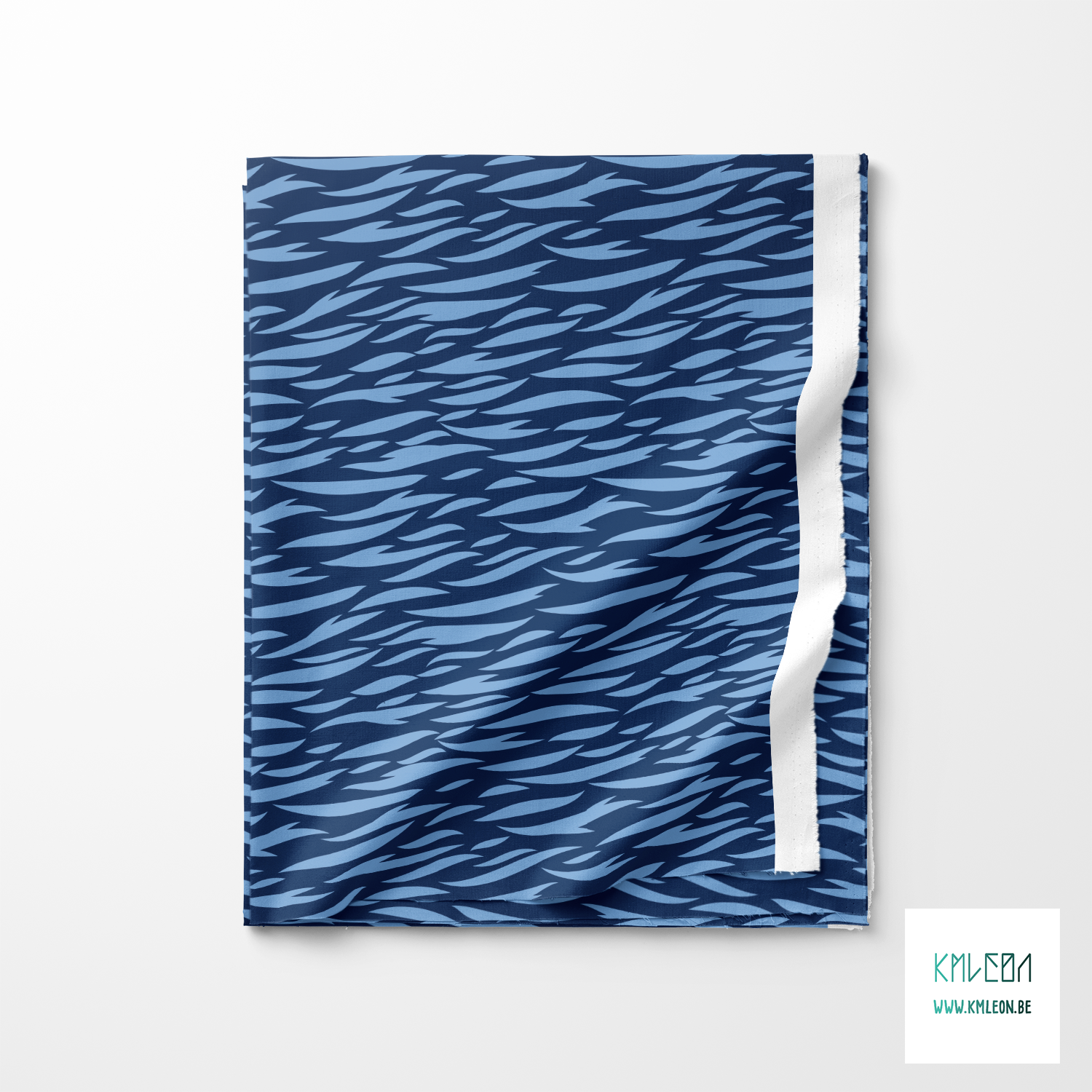 Blue tiger stripes fabric