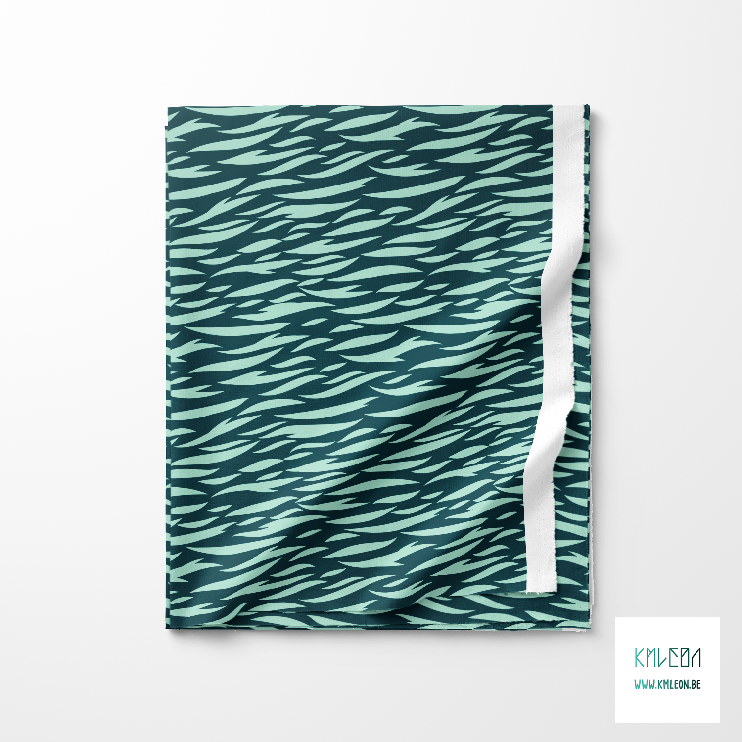 Green tiger stripes fabric