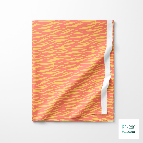 Yellow tiger stripes fabric