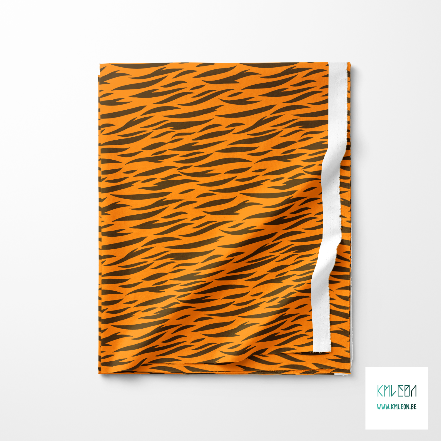 Brown tiger stripes fabric