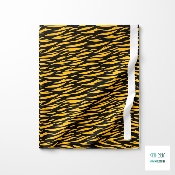 Yellow tiger stripes fabric