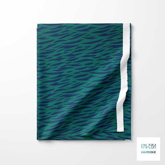 Navy tiger stripes fabric