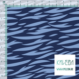 Blue tiger stripes fabric