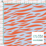 Orange tiger stripes fabric