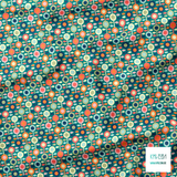 Muted multicolour flowers fabric