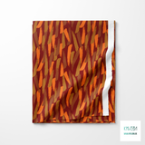 Orange and brown brush strokes fabric