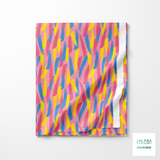 Pink, yellow and blue brush strokes fabric