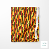 Yellow, red and orange brush strokes fabric