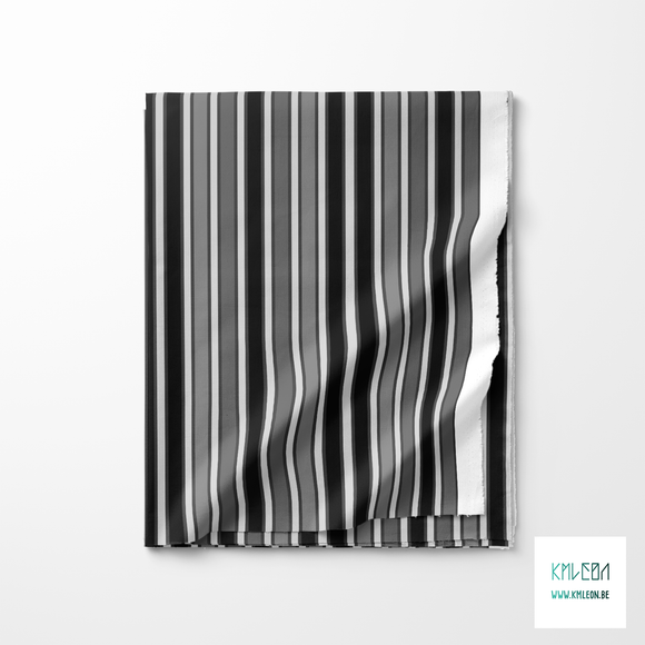 Grey vertical stripes fabric