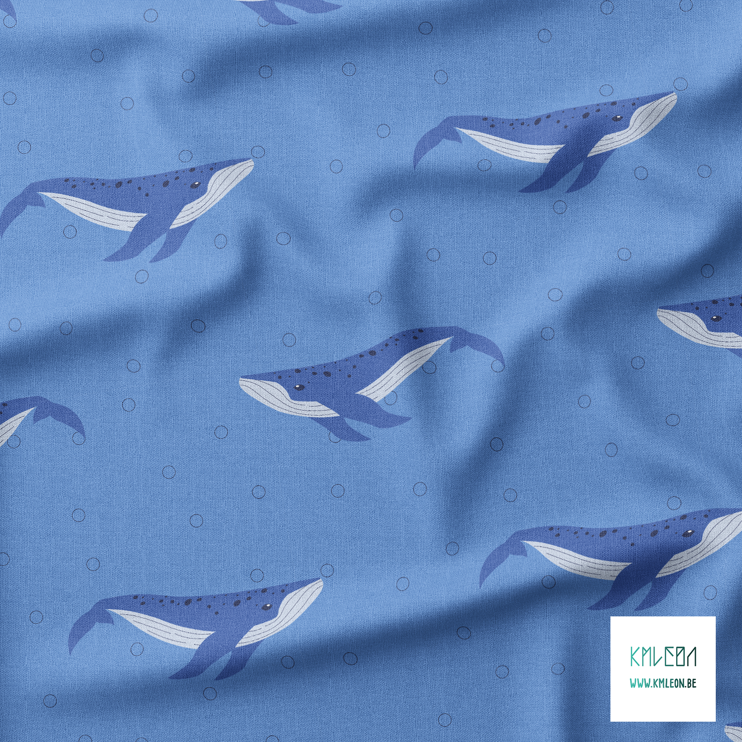 Whales fabric