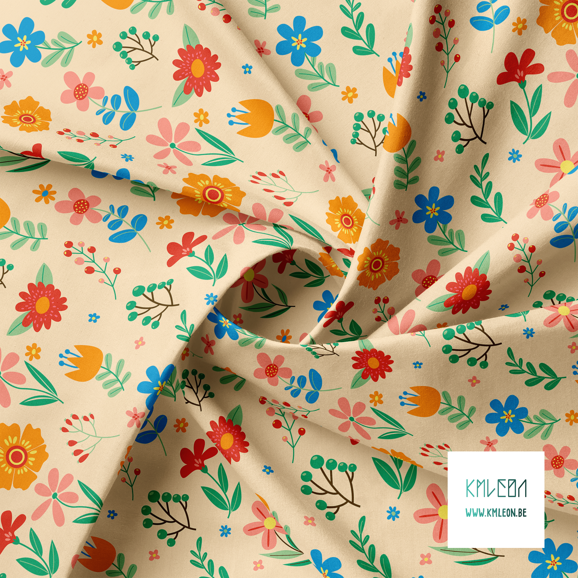 Wild flowers fabric