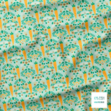 Carrots and flowers fabric