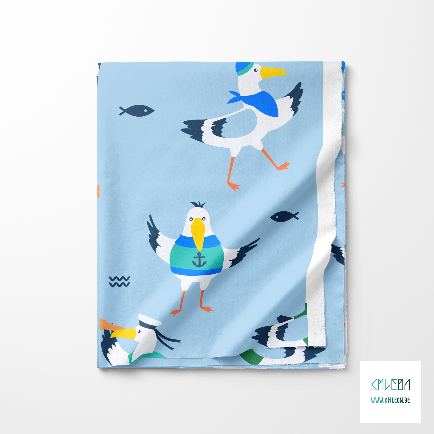 Seagulls fabric