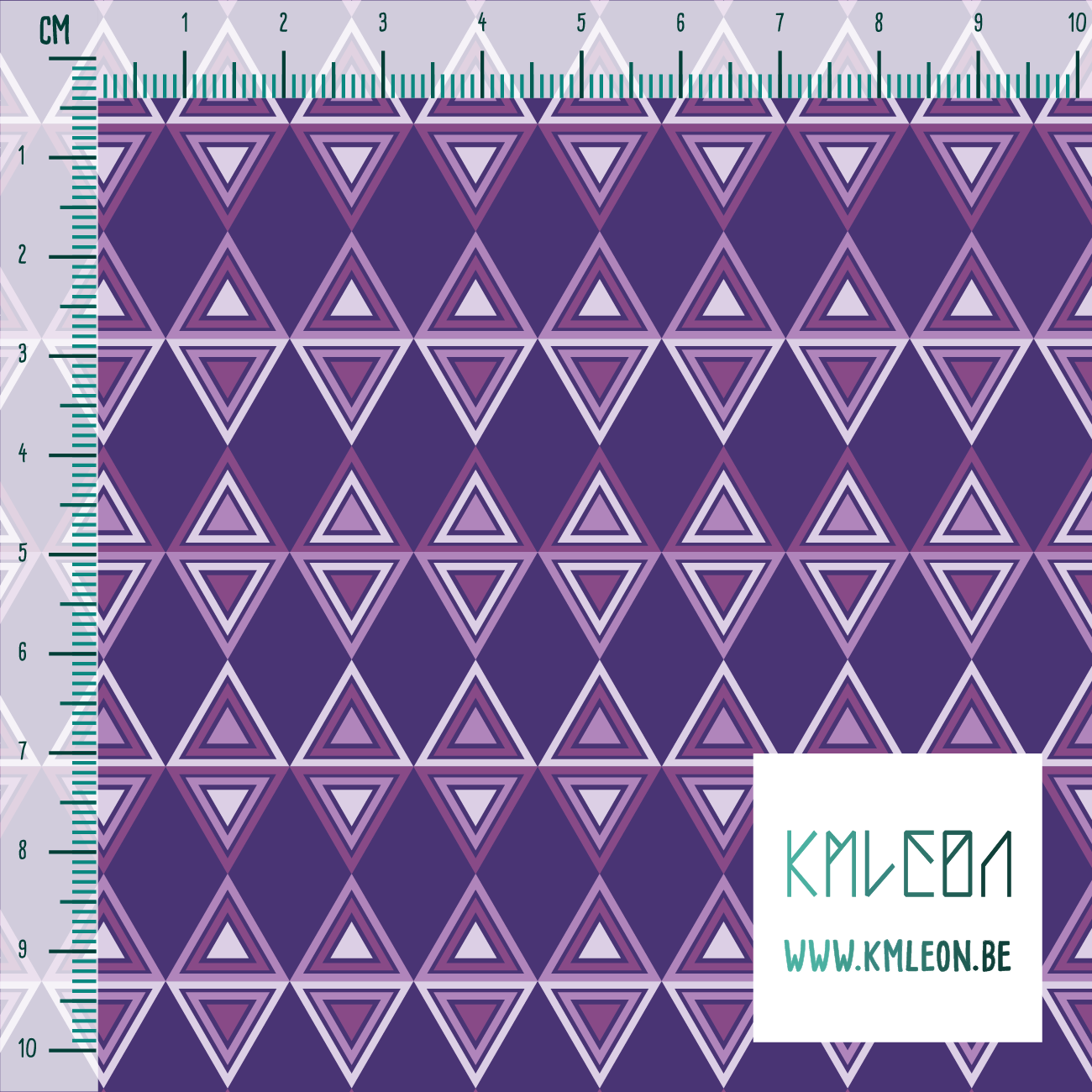 Purple triangles fabric