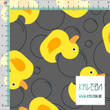 Rubber ducks and bubbles fabric