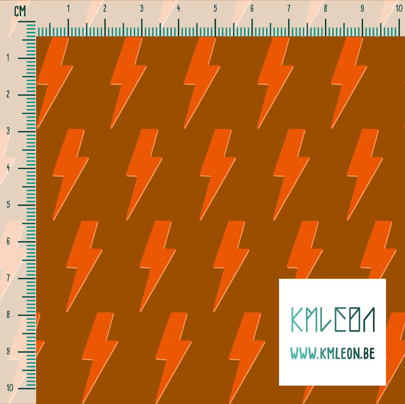 Orange lightening bolts fabric