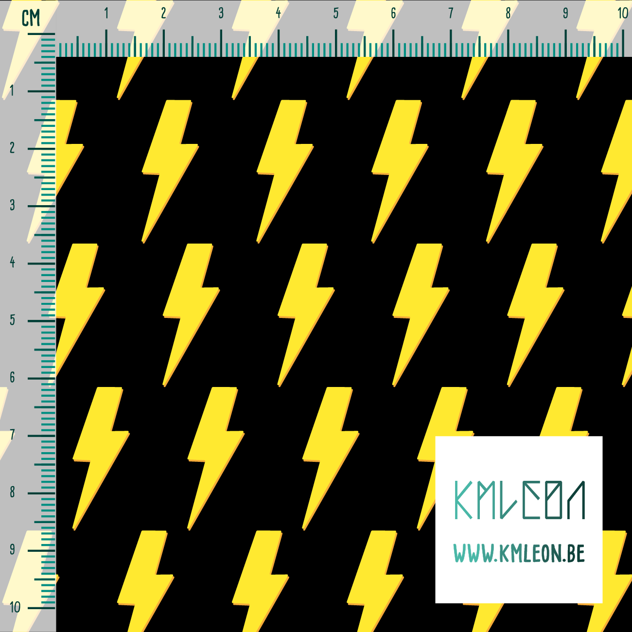 Yellow lightening bolts fabric