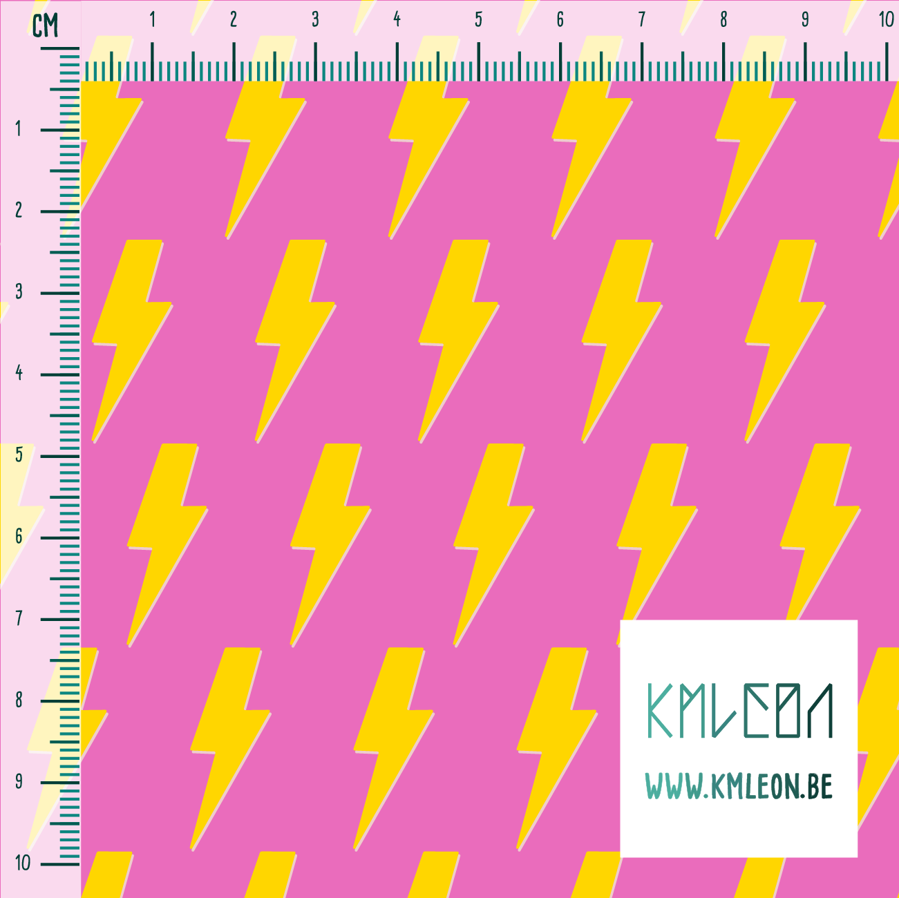 Yellow lightening bolts fabric