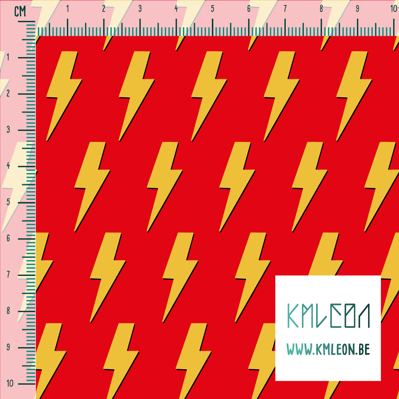 Yellow lightening bolts fabric