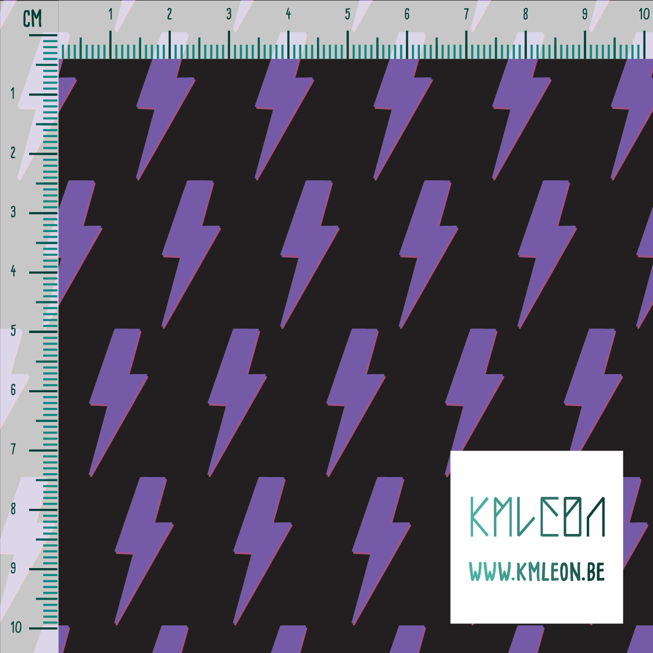 Purple lightening bolts fabric