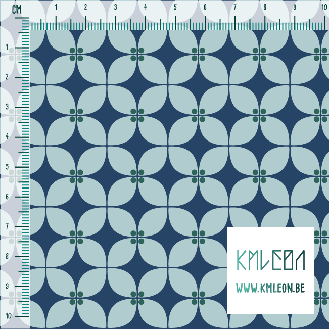 Green flowers fabric