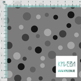 Random grey polka dots fabric