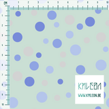 Random grey and periwinkle polka dots fabric