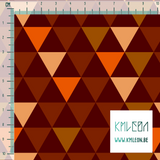 Beige, orange and brown triangles fabric