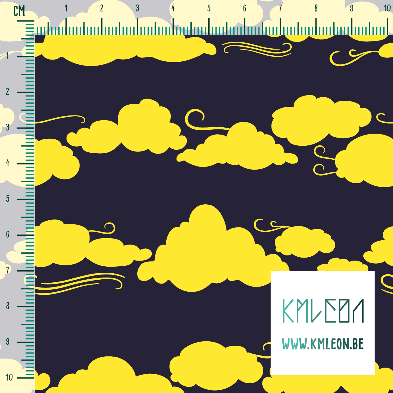 Yellow clouds fabric