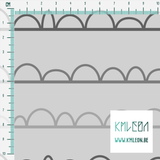 Grey irregular arches fabric